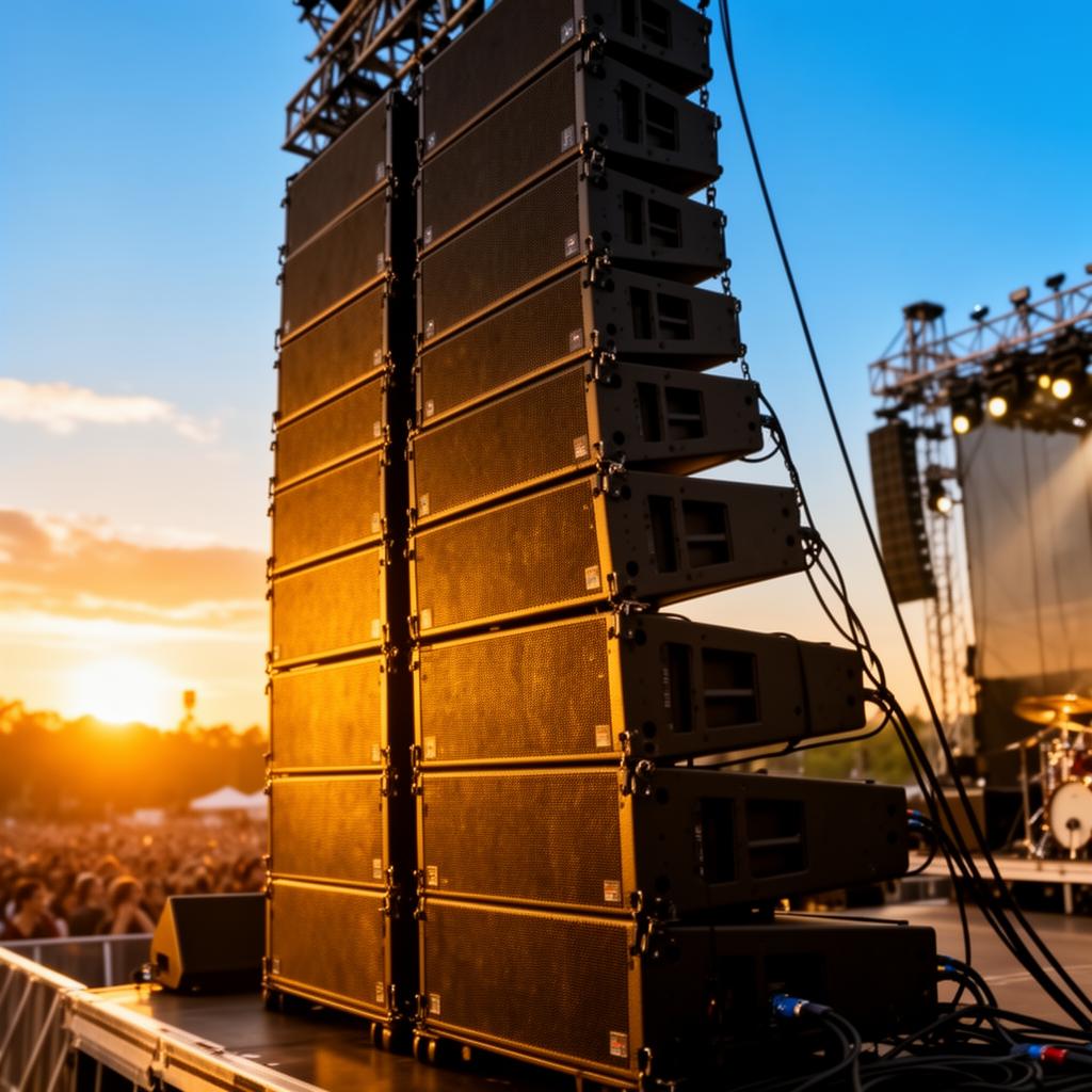 Concert line array speakers